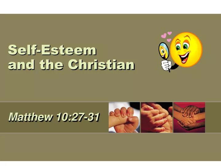 self esteem and the christian