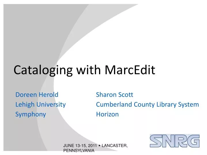 cataloging with marcedit