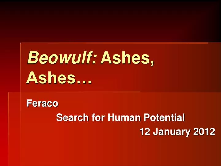 beowulf ashes ashes