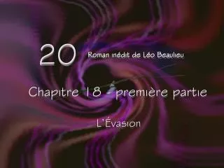 Roman inédit de Léo Beaulieu