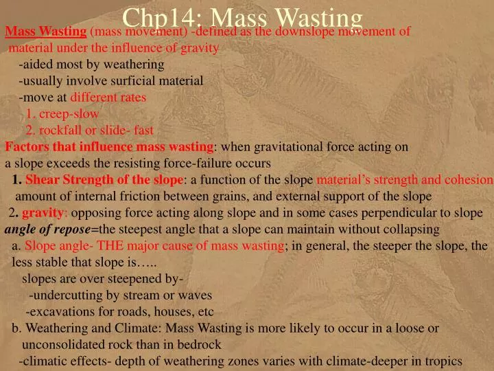 chp14 mass wasting