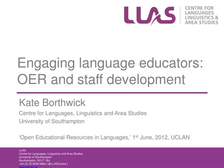 engaging language educators oer and staff development