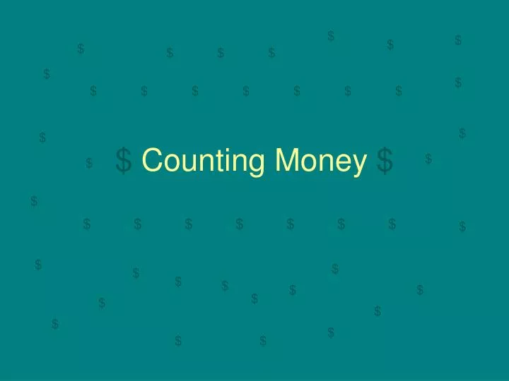 counting money
