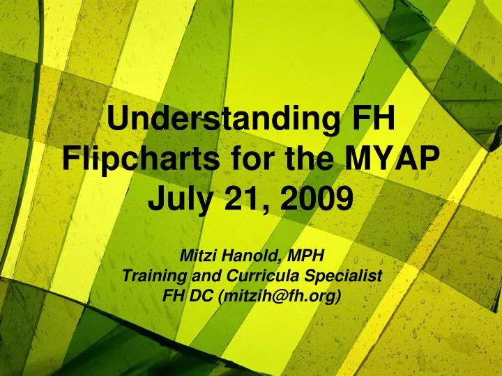 understanding fh flipcharts for the myap july 21 2009