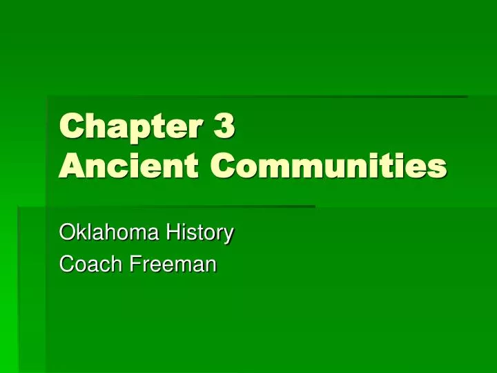 chapter 3 ancient communities