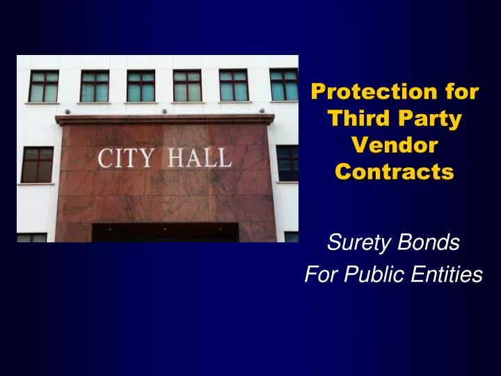 protection for third party vendor contracts