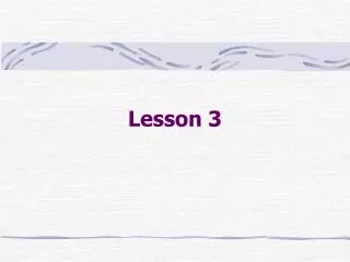 lesson 3