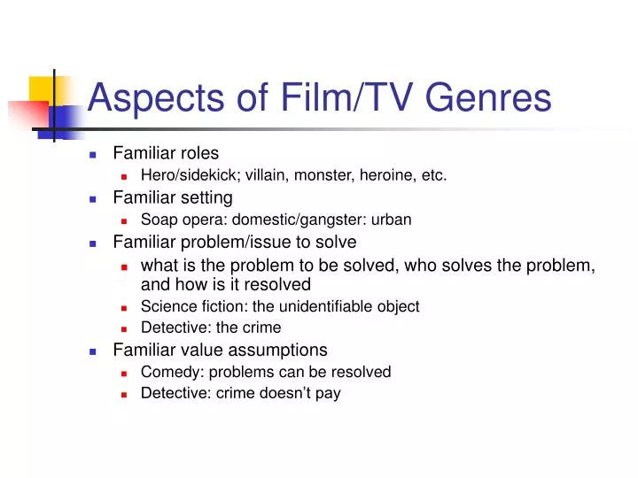 aspects of film tv genres