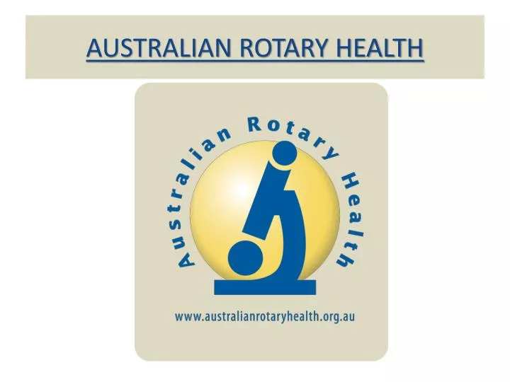 australian rotary health