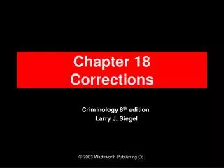 Chapter 18 Corrections