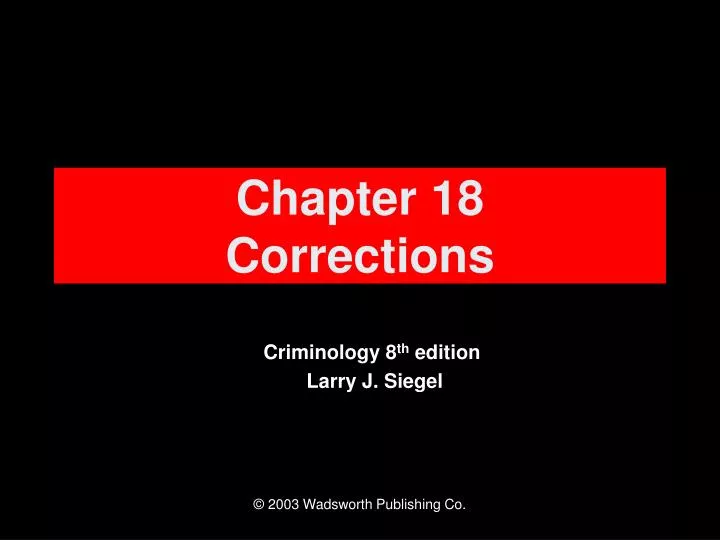 chapter 18 corrections