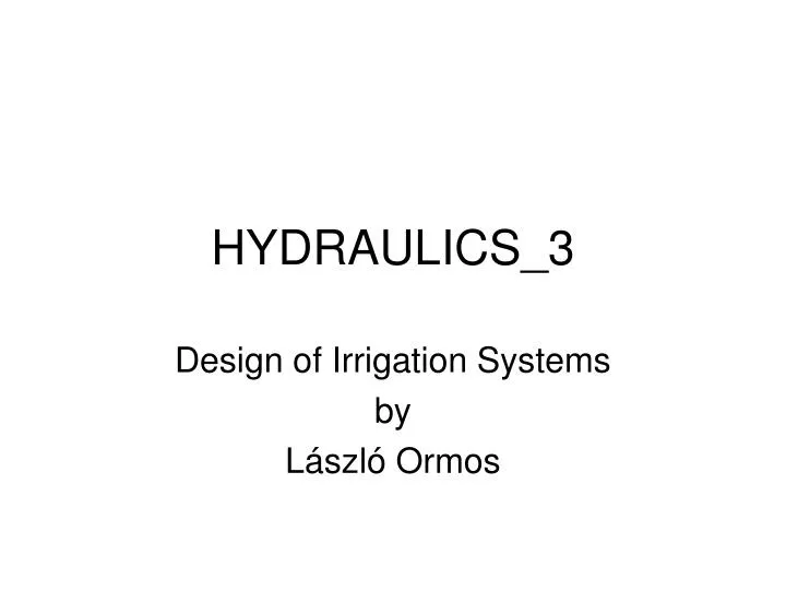 hydraulics 3