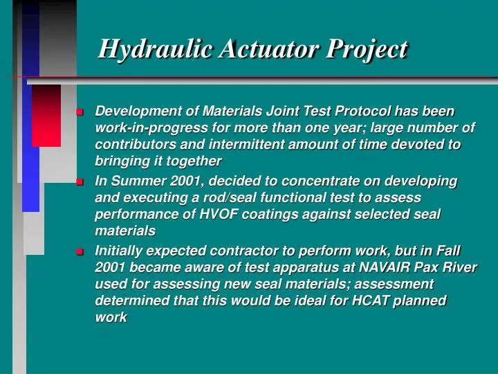 hydraulic actuator project