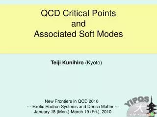 QCD Critical Points and Associated Soft Modes