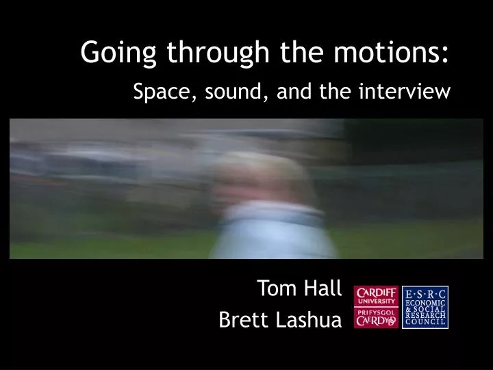 going through the motions space sound and the interview