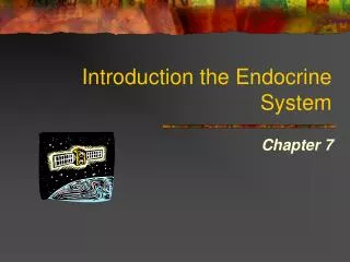 Introduction the Endocrine System