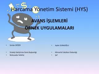 harcama y netim sistemi hys
