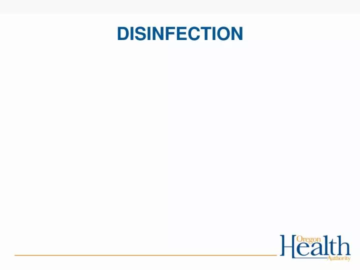 disinfection