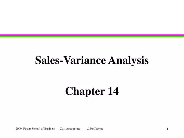 sales variance analysis