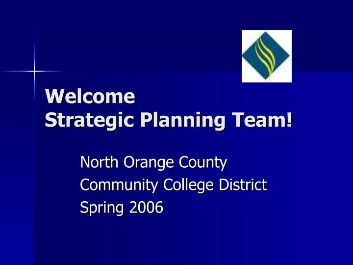 welcome strategic planning team