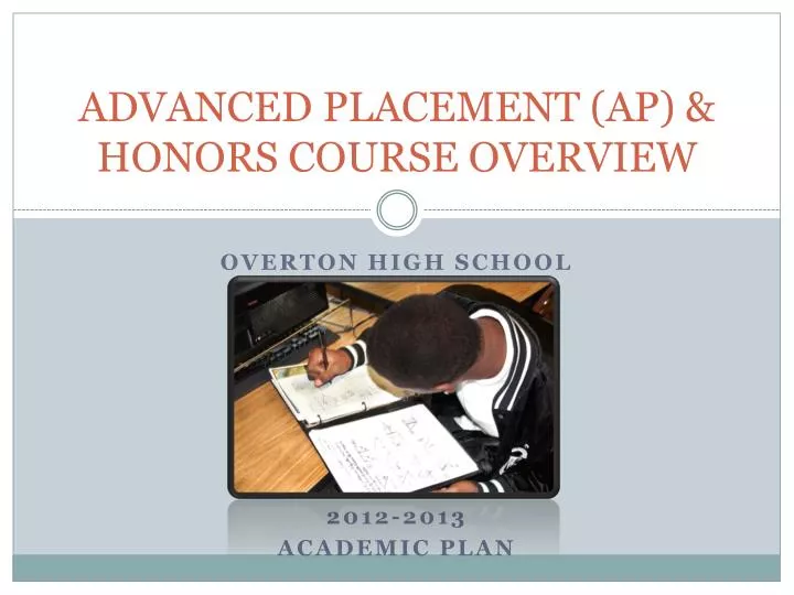 advanced placement ap honors course overview