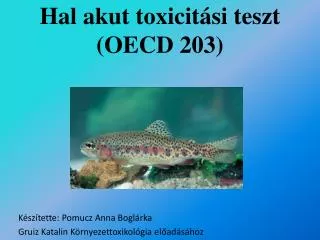 Hal akut toxicitási teszt (OECD 203)