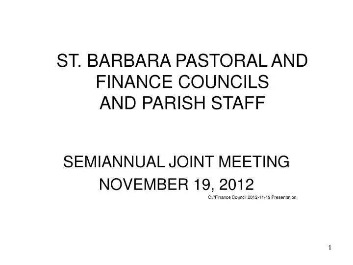st barbara pastoral and finance councils and parish staff