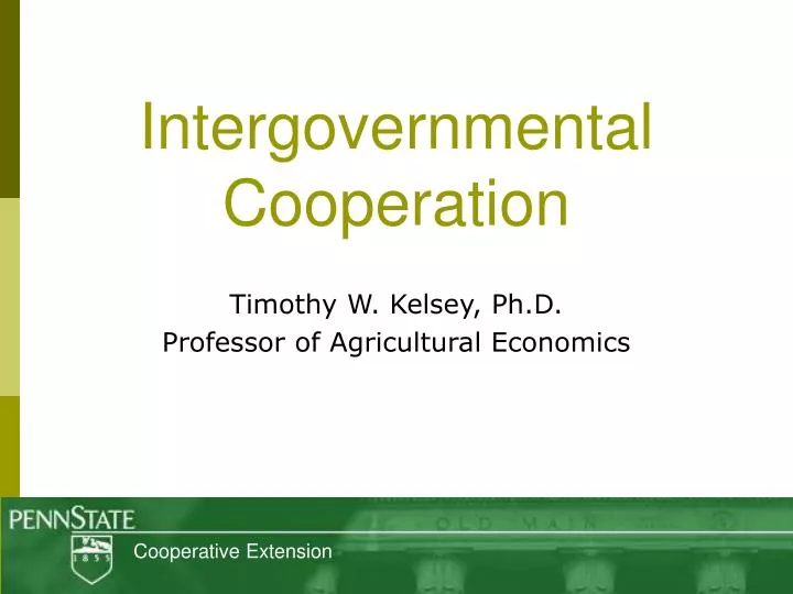 intergovernmental cooperation