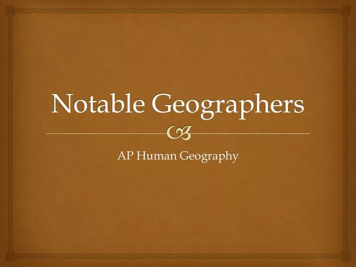 notable geographers