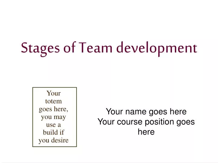 stages of team development