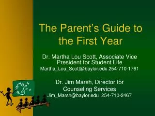 The Parent’s Guide to the First Year