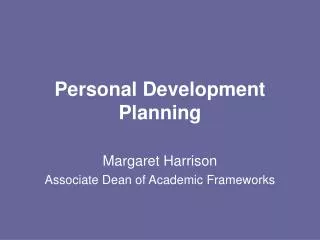 Personal Development Planning