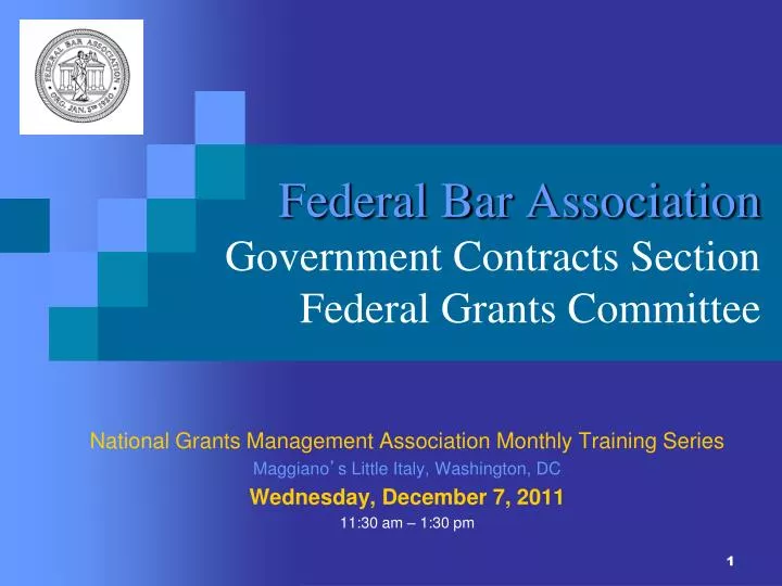 federal bar association government contracts section federal grants committee