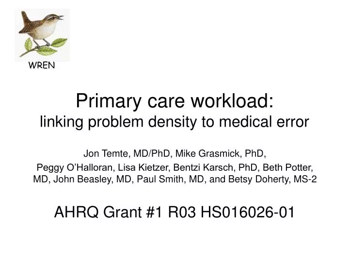 primary care workload linking problem density to medical error