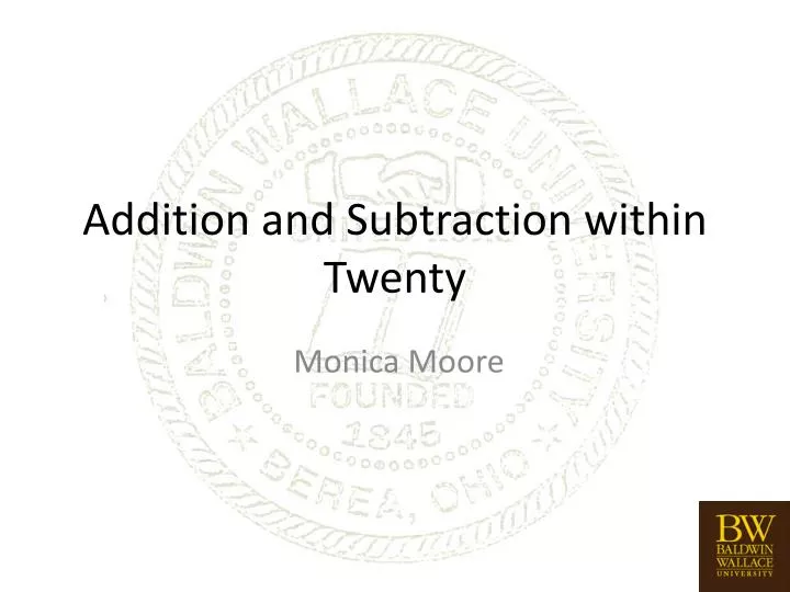 addition and subtraction within twenty