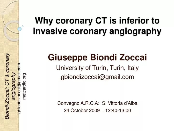 why coronary ct is inferior to invasive coronary angiography