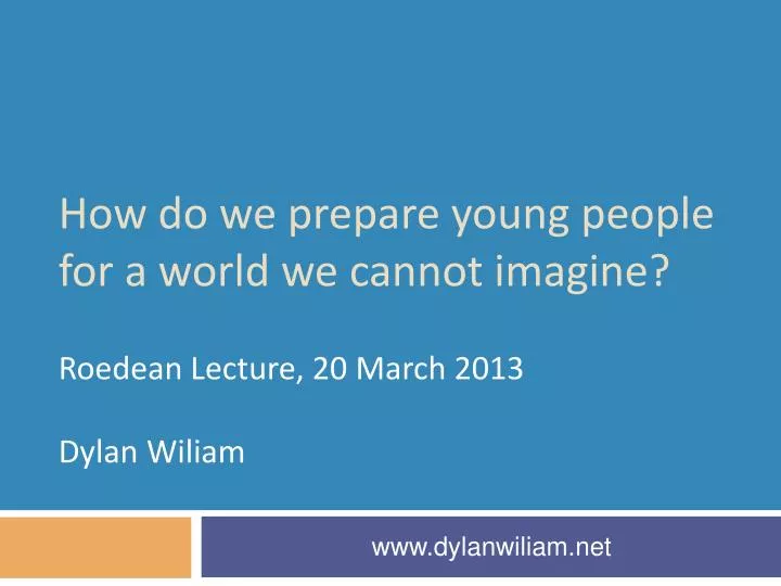 how do we prepare young people for a world we cannot imagine