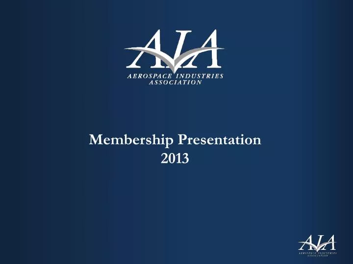 membership presentation 2013