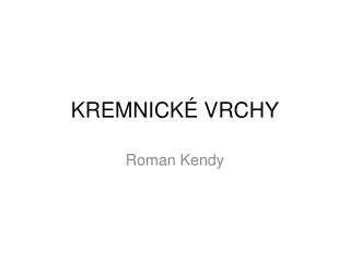 kremnick vrchy