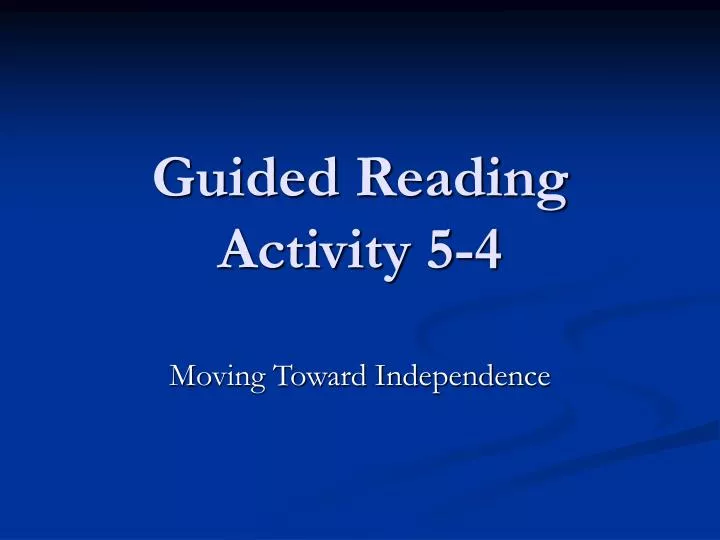 guided reading activity 5 4