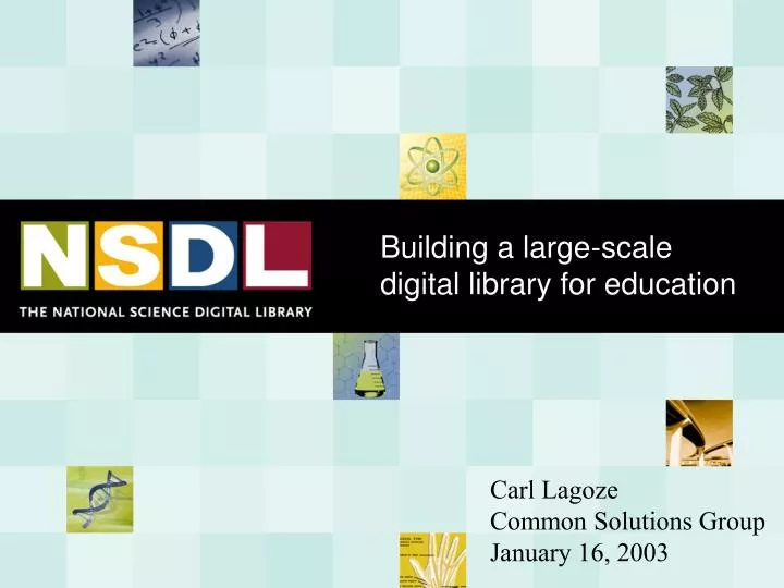 building a large scale digital library for education