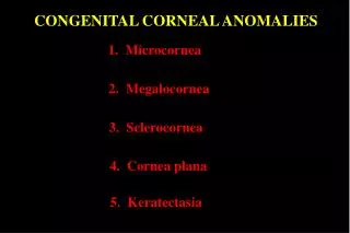 1. Microcornea