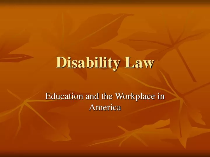 disability law