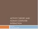 Activity Theory and Human-Computer Interaction - slide 1