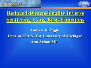 Reduced-Dimensionality Inverse Scattering Using Basis Functions