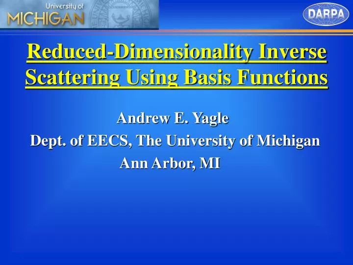 reduced dimensionality inverse scattering using basis functions