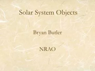 Solar System Objects