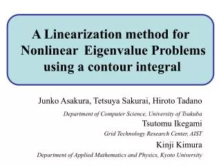 A Linearization method for Polynomial Eigenvalue Problems using a contour integral