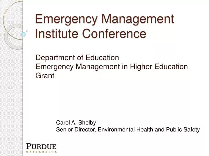 emergency management institute conference