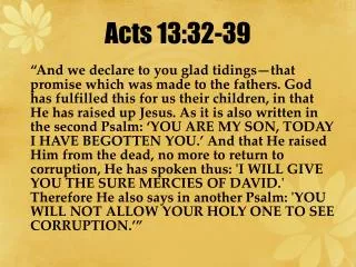 Acts 13:32-39